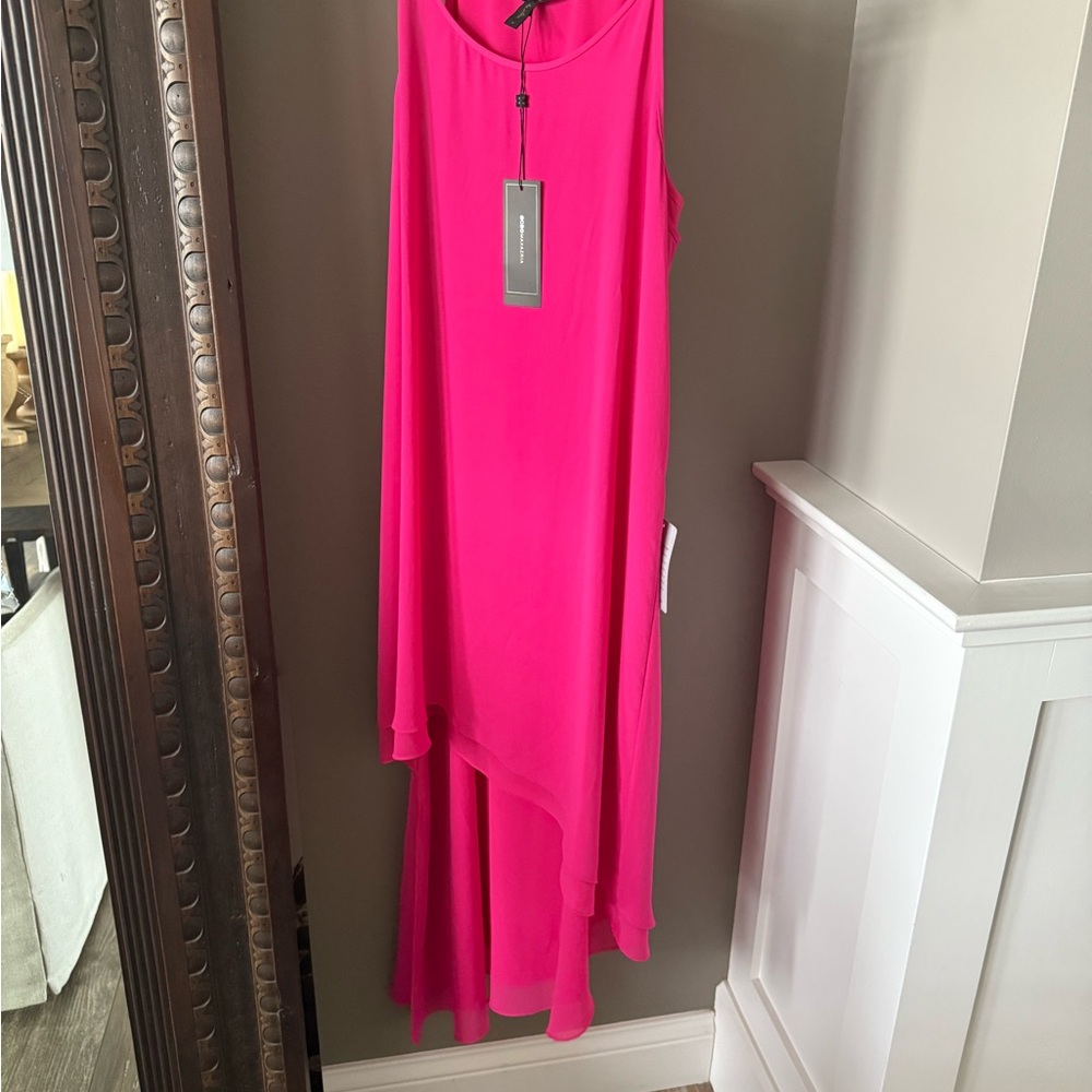 BCBGMaxAzria Vibrant Pink High Low Dress